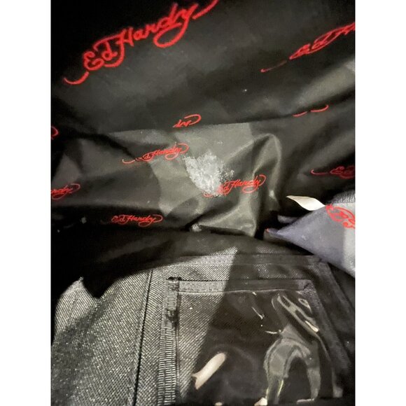 Ed Hardy by Christian Audigier Messenger Laptop Bag Pirate Ladies Tiger Canvas - Picture 9 of 16